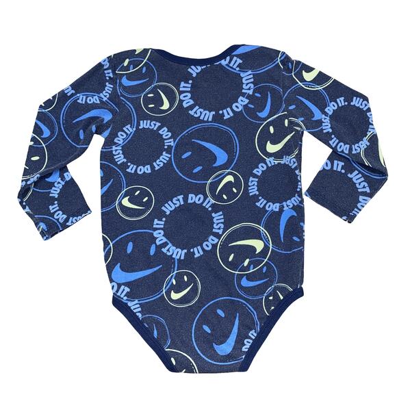 NIKE Just Do It 2 Pack Long Sleeve bodysuit onesies 24M Blue - Picture 5 of 12